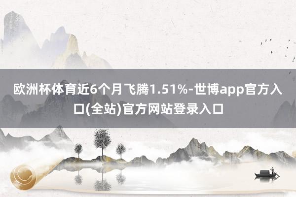 欧洲杯体育近6个月飞腾1.51%-世博app官方入口(全站)官方网站登录入口